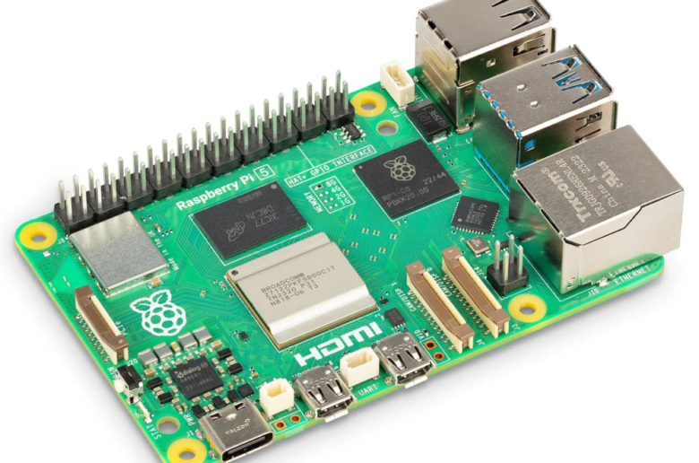 Raspberry Pi 5 - Angled Top View