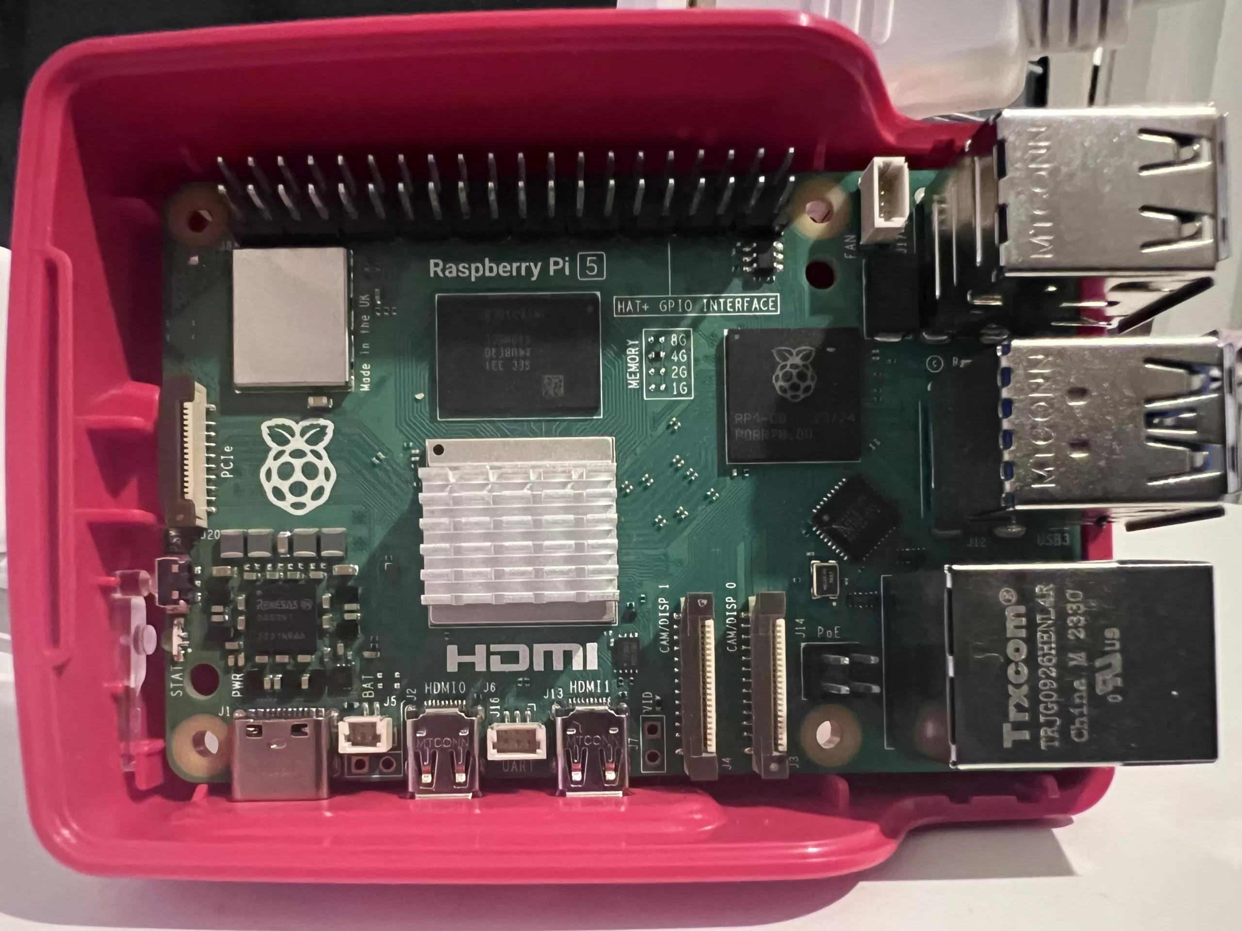 Raspberry Pi 5 in official case