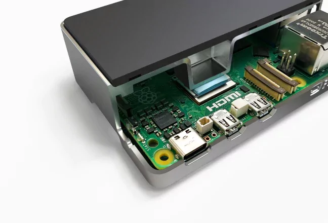 Case for Raspberry Pi 5 with Pineberry Pi HatDrive! Bottom by