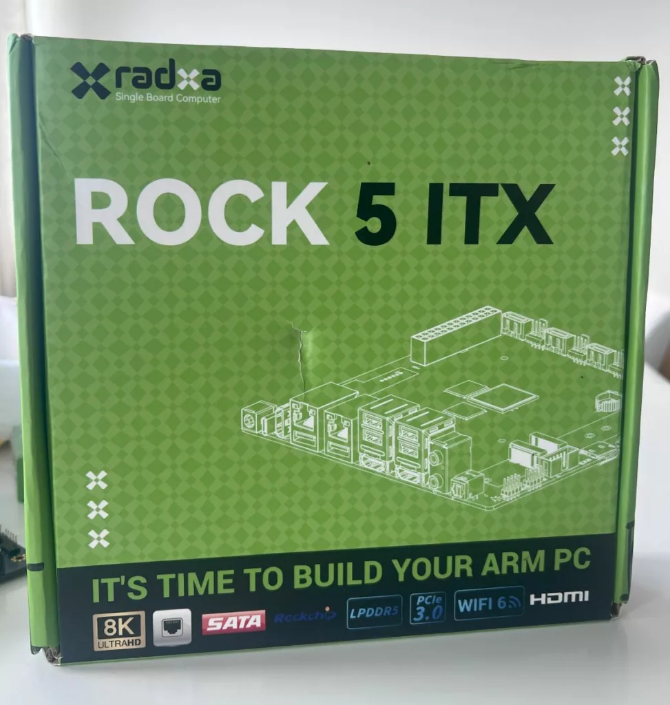 Radxa ROCK 5 ITX - Front of box
