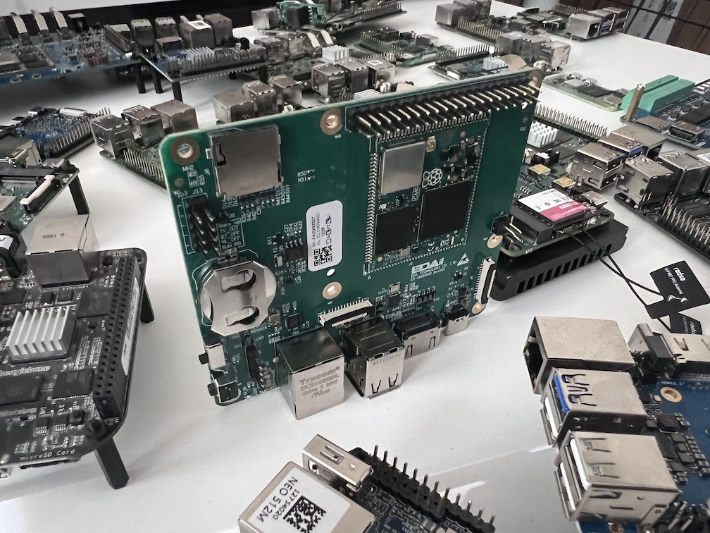 EDATEC CM0NANO Carrier Board with Raspberry Pi Compute Module 0 - Standing amongst SBCs