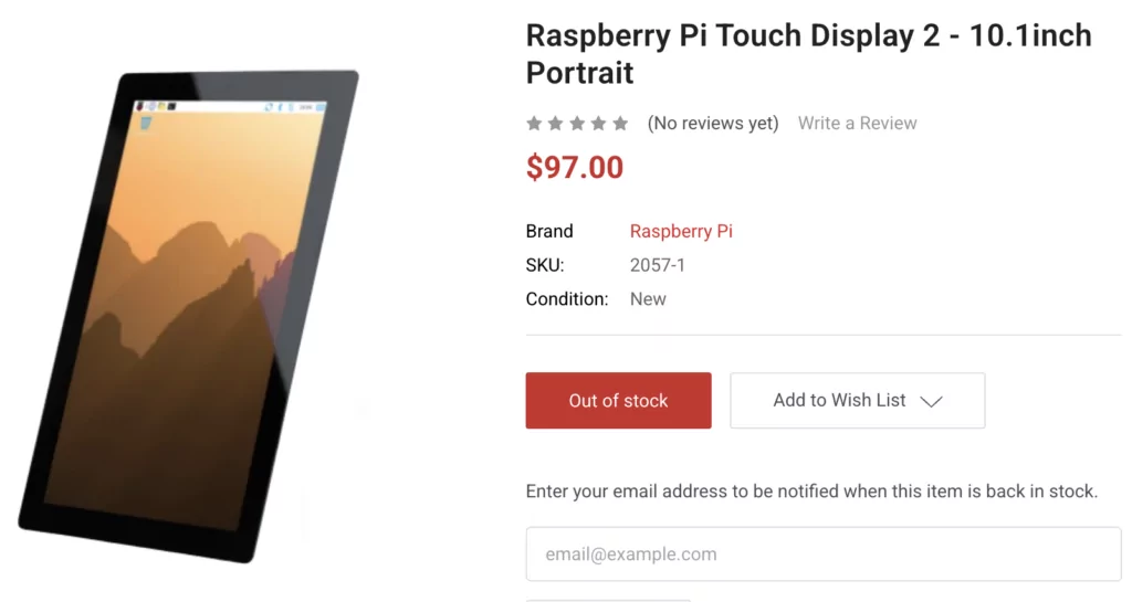 Raspberry Pi Touch Display 2 10-inch - Tariffs on US sales